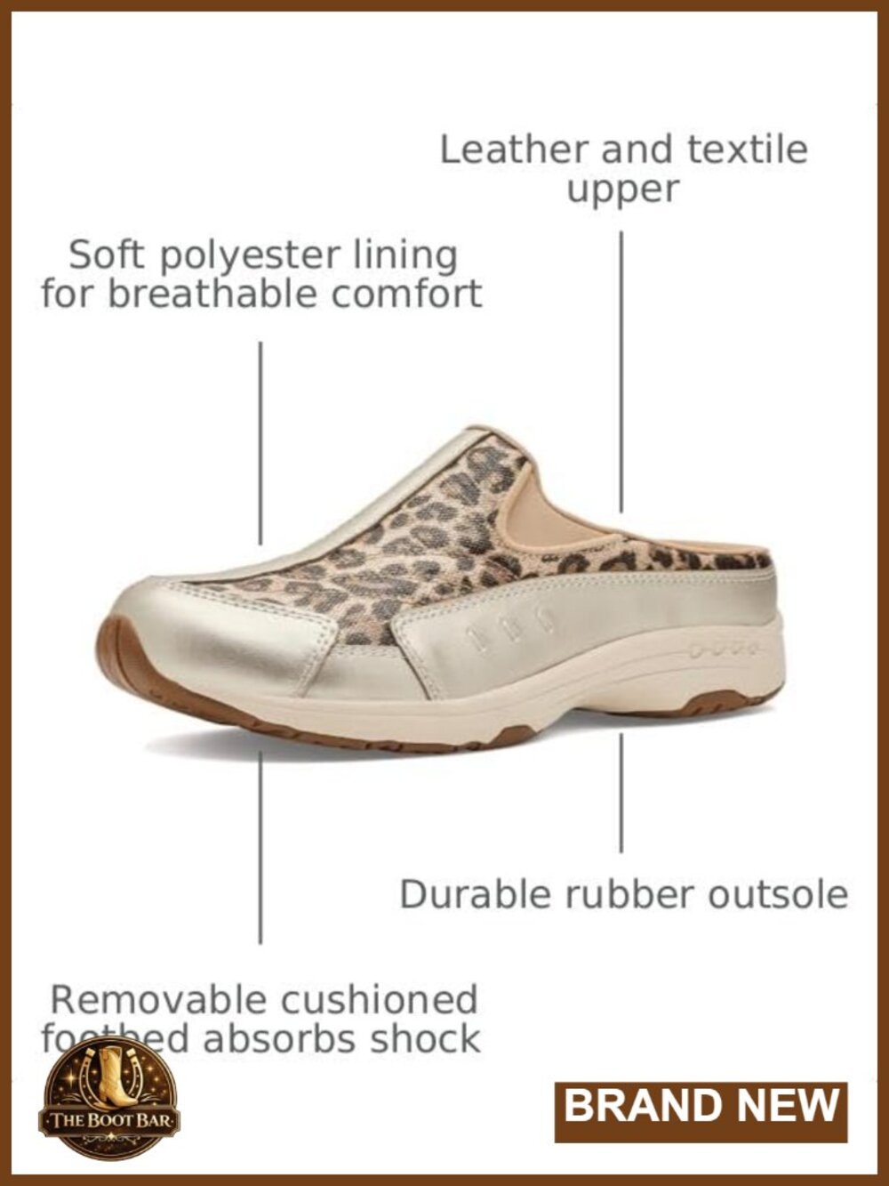 Easy Spirit Traveltime 20th Anniversary Leather Mules & Clogs Casual Slip-On - Picture 2 of 6